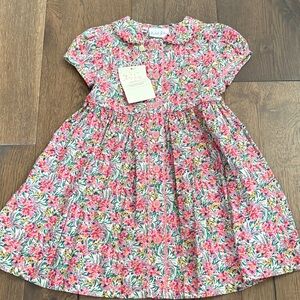Rachel Riley Pink Floral Kids Dress